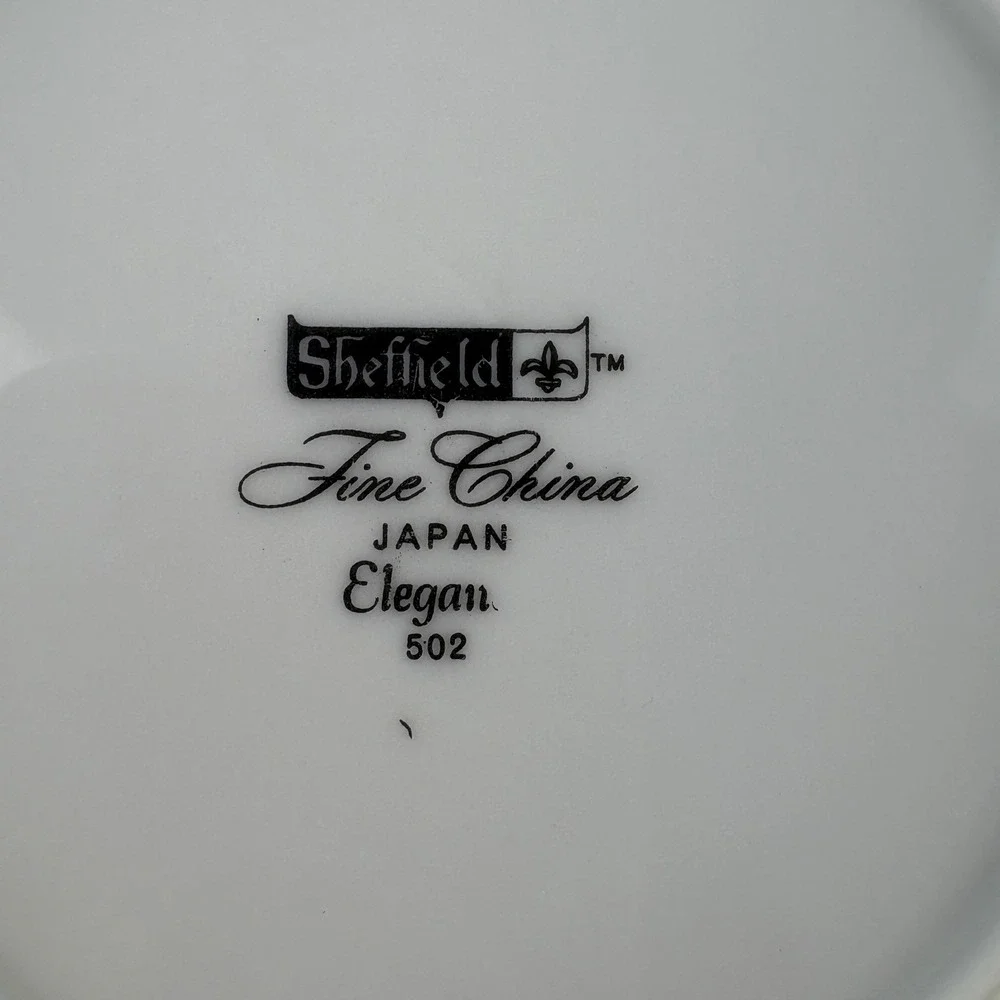 Sheffield Fine China Elegant 502 Bread Dessert Plates Set of‎ 8 Japan 6.25in